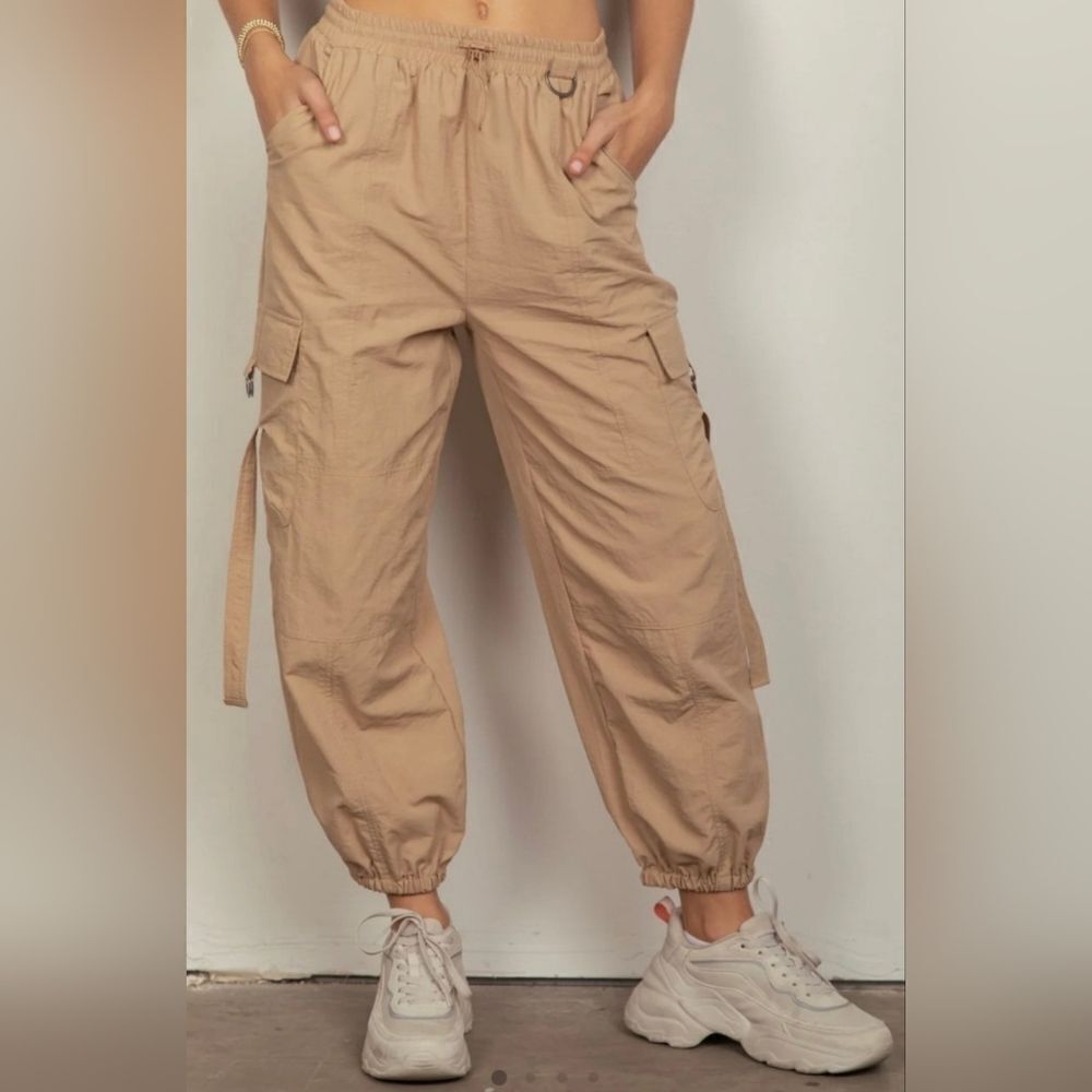 Blu Pepper Beige Joggers Sz Med